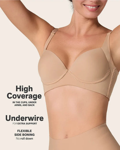 Back Smoothing Bra with Soft Full Coverage Cups