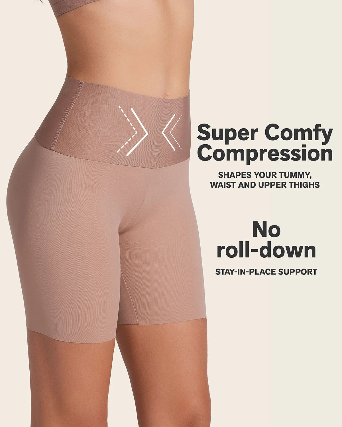 Stay-In-Place Seamless Shapewear Shorts