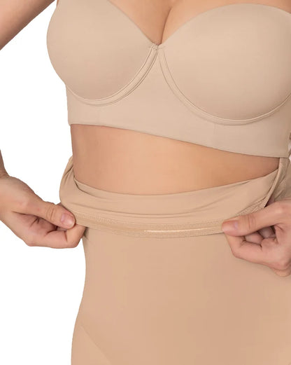 Strapless Sculpting Step-in Body Shaper with Short Bottom